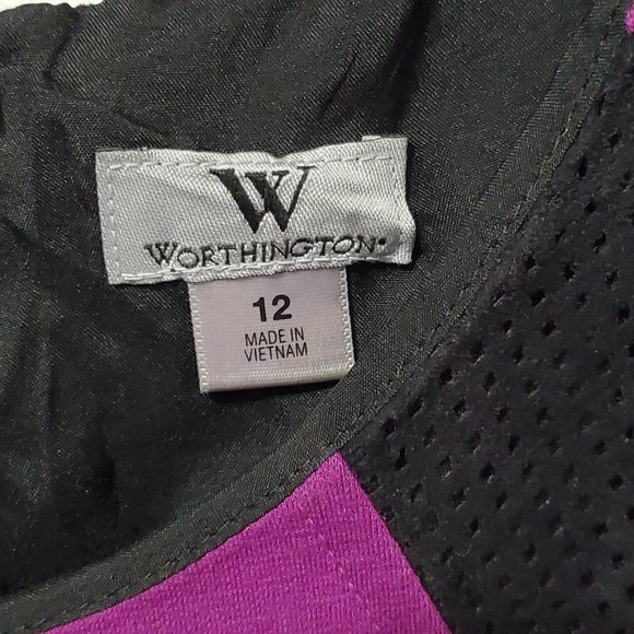 Worthington Color Block Sleeveless Bodycon Dress Sz 12 - Picture 6 of 9